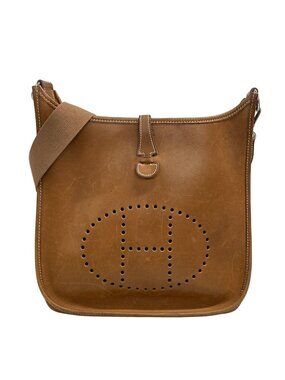Hermes Shoulder Bag Evelyne PM Gold Silver